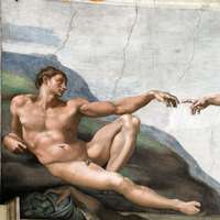 천지창조 (미켈란젤로 부오나로티, 1508~1512년) (창세기 2:7)